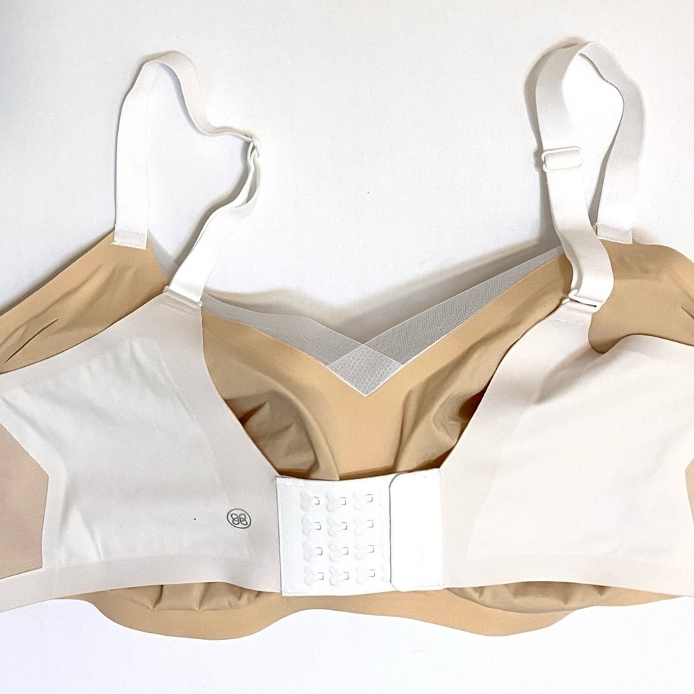 Honeylove Crossover Bra white/nude 44 E/F (DD /DDD) NWOT - Picture 2 of 3